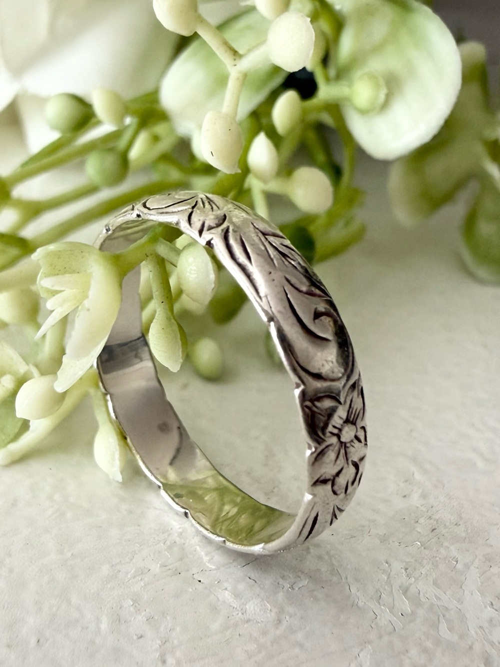 Sterling Silver Hawaiian Scroll Ring